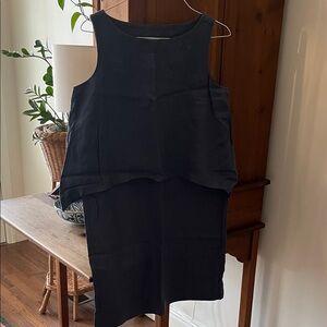 Elegant  grey-blue Sleeveless Dress